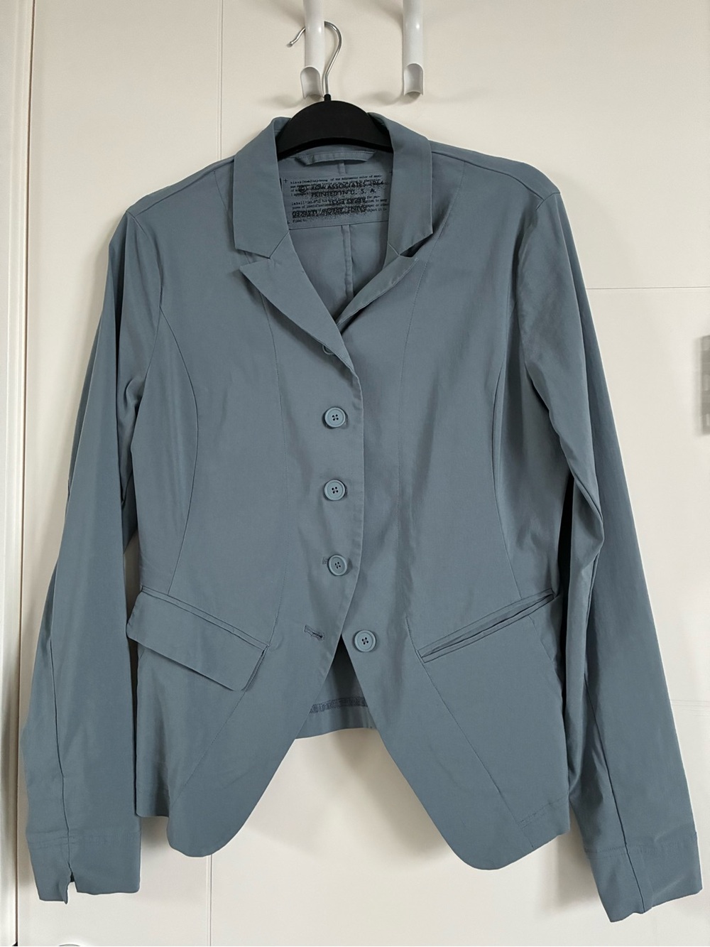 Rundholz Women's Slate Blue Tailored Button Jacket